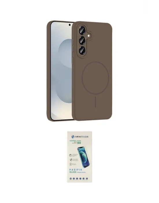 ieg™ Galaxy S23 FE Kılıf Yankı Form Serisi - Şeffaf Pasifik Cam Ekran Koruyucu