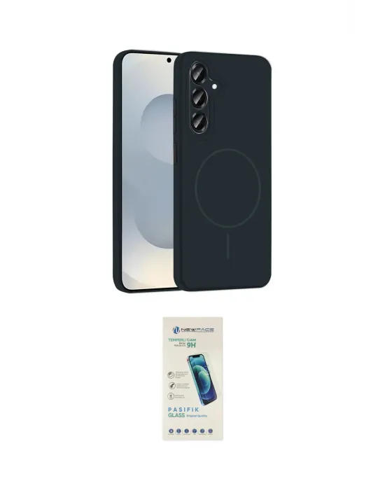 ieg™ Galaxy S23 FE Kılıf Yankı Form Serisi - Şeffaf Pasifik Cam Ekran Koruyucu