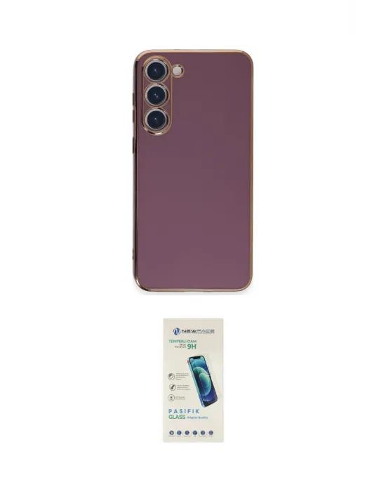 ieg™ Galaxy S23 Kılıf Yankı Serisi - Şeffaf Pasifik Cam Ekran Koruyucu