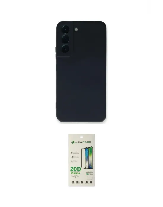ieg™ Galaxy S23 Plus Kılıf Ahenk Serisi - Siyah 20D Premium Cam Ekran Koruyucu
