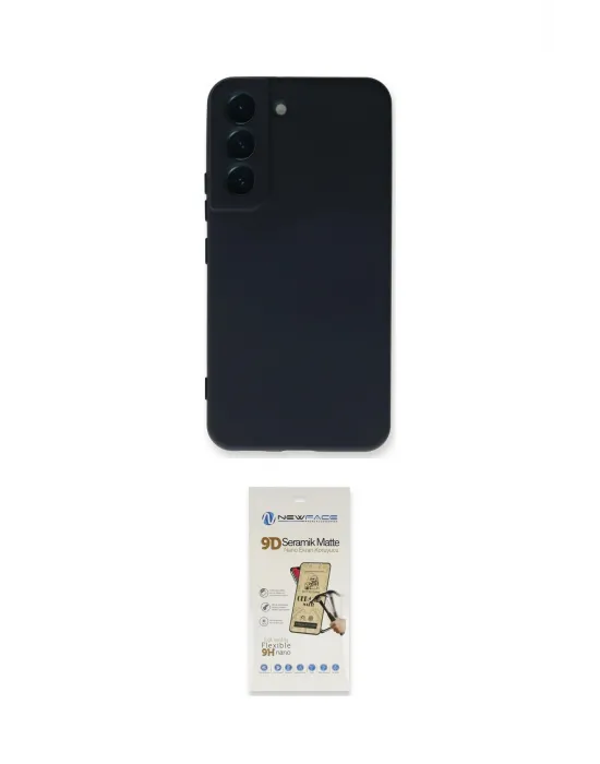 ieg™ Galaxy S23 Plus Kılıf Ahenk Serisi - Siyah Mat Seramik Nano Ekran Koruyucu