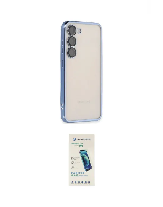 ieg™ Galaxy S23 Plus Kılıf Vadi Minimal - Şeffaf Pasifik Cam Ekran Koruyucu