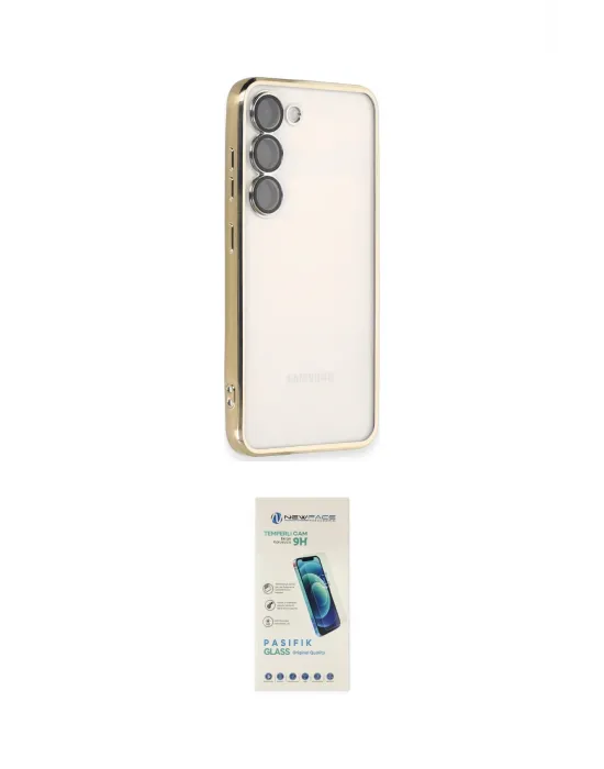 ieg™ Galaxy S23 Plus Kılıf Vadi Minimal - Şeffaf Pasifik Cam Ekran Koruyucu
