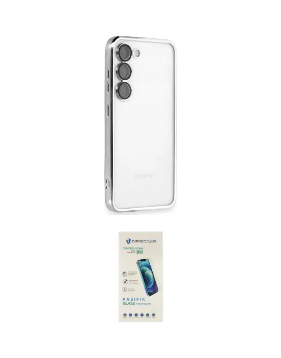 ieg™ Galaxy S23 Plus Kılıf Vadi Minimal - Şeffaf Pasifik Cam Ekran Koruyucu