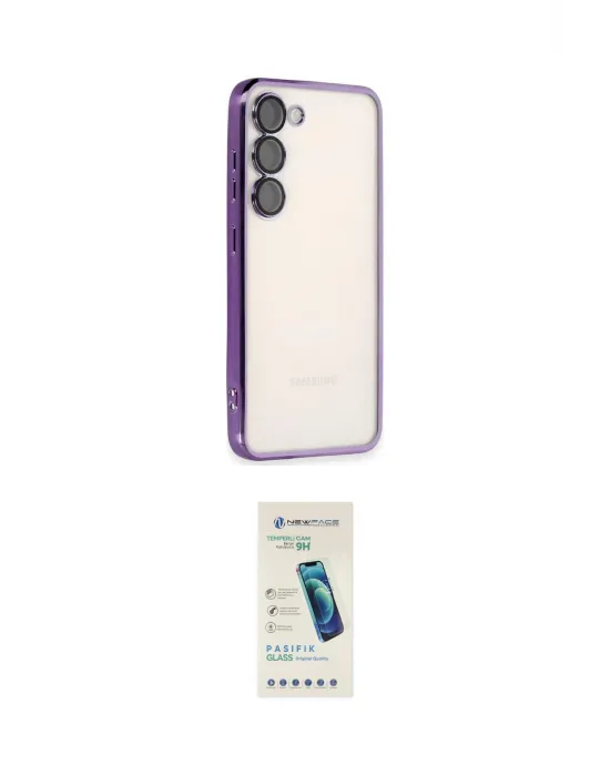 ieg™ Galaxy S23 Plus Kılıf Vadi Minimal - Şeffaf Pasifik Cam Ekran Koruyucu
