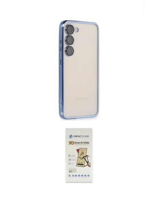 ieg™ Galaxy S23 Plus Kılıf Vadi Minimal - Siyah Mat Seramik Nano Ekran Koruyucu