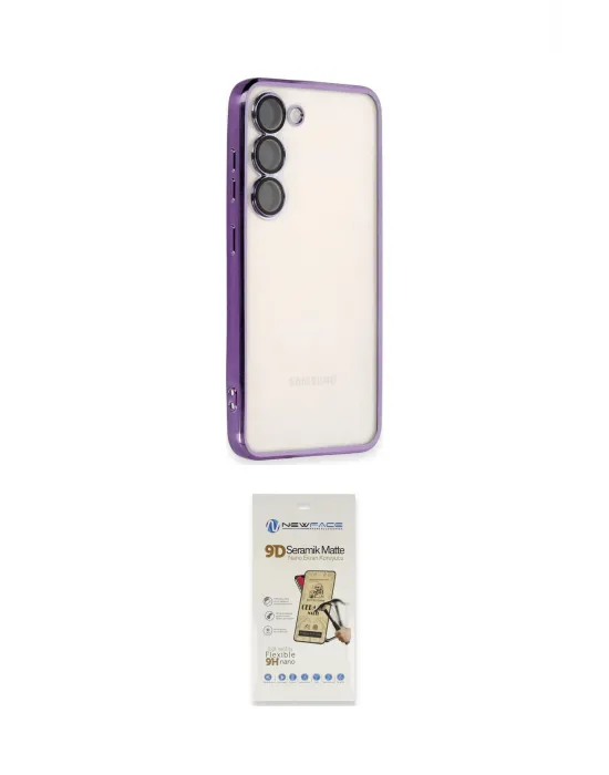 ieg™ Galaxy S23 Plus Kılıf Vadi Minimal - Siyah Mat Seramik Nano Ekran Koruyucu