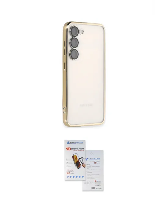 ieg™ Galaxy S23 Plus Kılıf Vadi Minimal - Siyah Seramik Nano Ekran Koruyucu