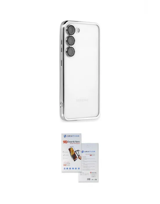 ieg™ Galaxy S23 Plus Kılıf Vadi Minimal - Siyah Seramik Nano Ekran Koruyucu
