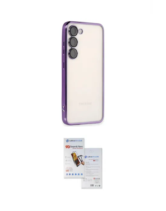 ieg™ Galaxy S23 Plus Kılıf Vadi Minimal - Siyah Seramik Nano Ekran Koruyucu
