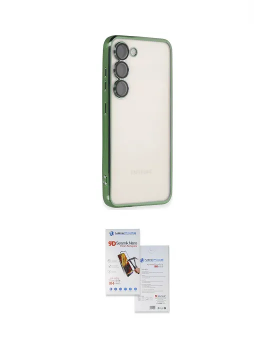 ieg™ Galaxy S23 Plus Kılıf Vadi Minimal - Siyah Seramik Nano Ekran Koruyucu