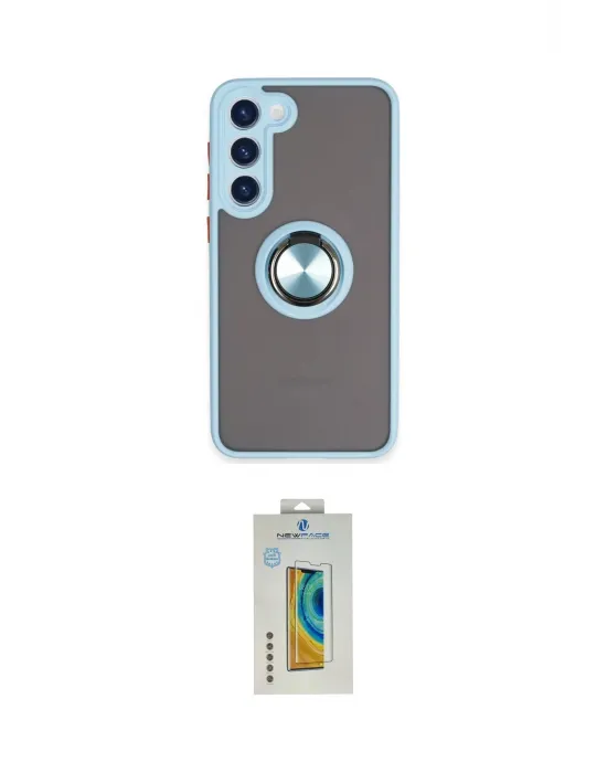 ieg™ Galaxy S23 Plus Kılıf Yörünge Çizgi - Şeffaf Polymer Nano Ekran Koruyucu
