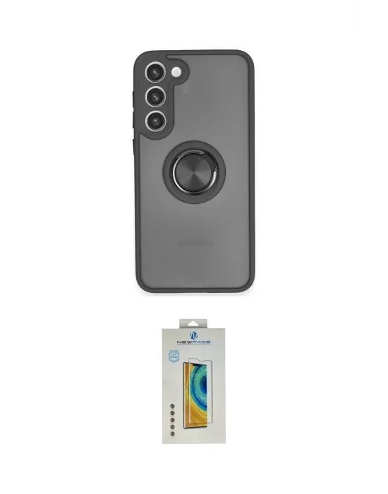 ieg™ Galaxy S23 Plus Kılıf Yörünge Çizgi - Şeffaf Polymer Nano Ekran Koruyucu