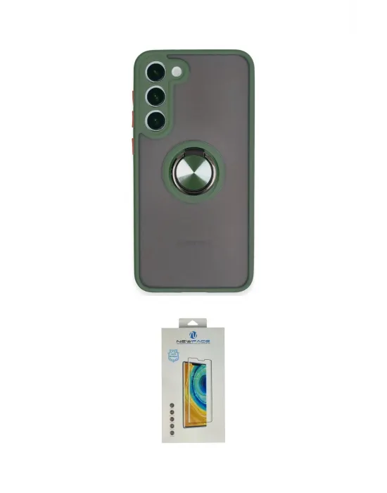 ieg™ Galaxy S23 Plus Kılıf Yörünge Çizgi - Şeffaf Polymer Nano Ekran Koruyucu