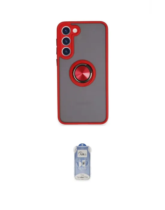 ieg™ Galaxy S23 Plus Kılıf Yörünge Çizgi - Siyah Joko Magic 5D Cam