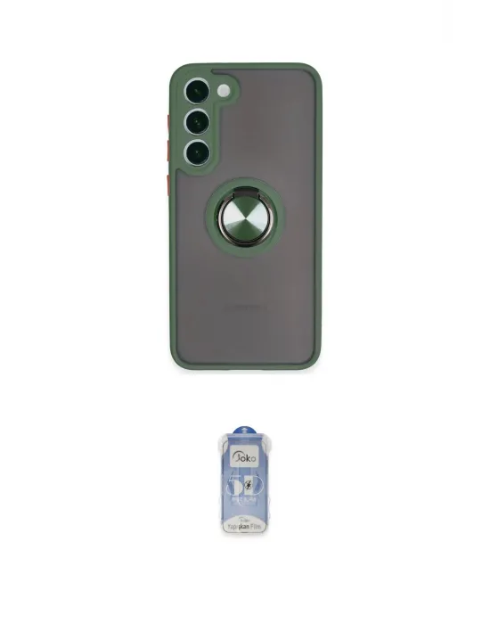 ieg™ Galaxy S23 Plus Kılıf Yörünge Çizgi - Siyah Joko Magic 5D Cam