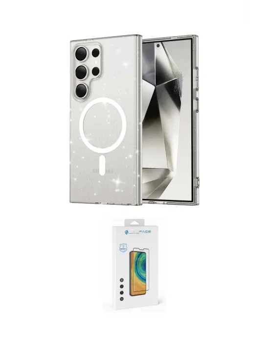 ieg™ Galaxy S23 Ultra Kılıf Nova Asil Prime - Şeffaf Polymer Nano Ekran Koruyucu