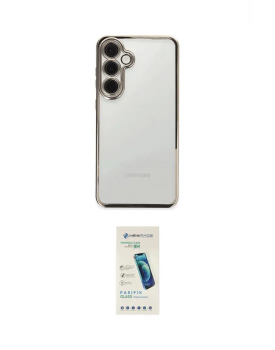ieg™ Galaxy S24 FE Kılıf Vadi Minimal - Şeffaf Pasifik Cam Ekran Koruyucu