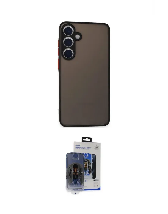 ieg™ Galaxy S24 Kılıf Ahenk Çizgi Serisi - Siyah Vanessa Magic Cam