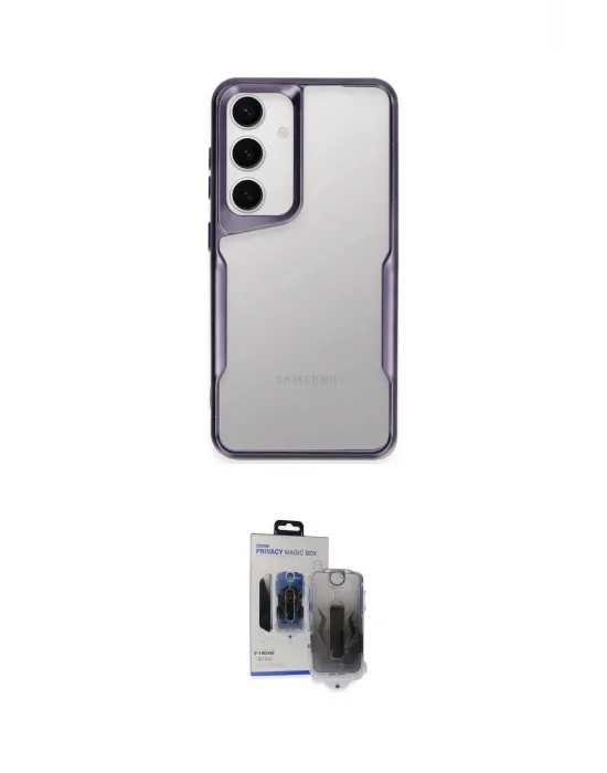 ieg™ Galaxy S24 Kılıf Akış Çizgi Koleksiyonu - Siyah Vanessa Magic Hayalet Cam