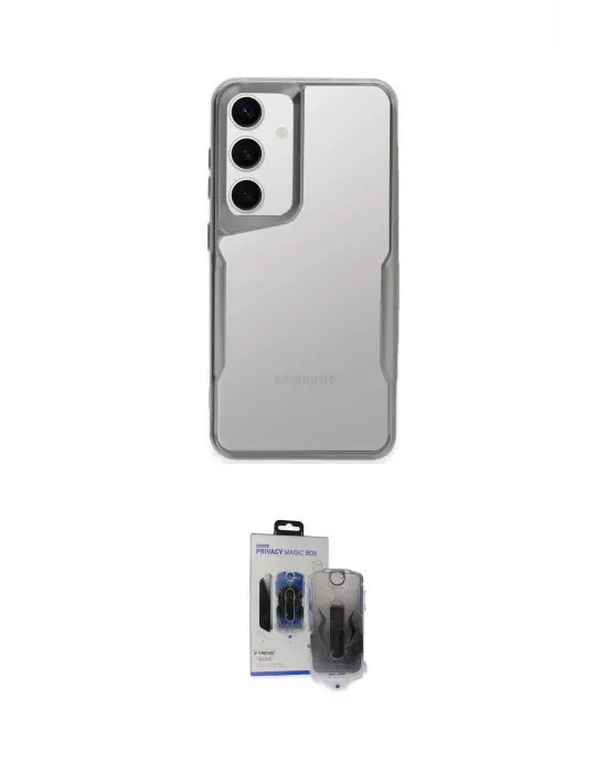 ieg™ Galaxy S24 Kılıf Akış Çizgi Koleksiyonu - Siyah Vanessa Magic Hayalet Cam