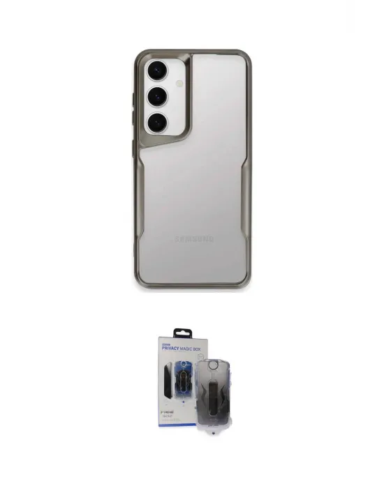 ieg™ Galaxy S24 Kılıf Akış Çizgi Koleksiyonu - Siyah Vanessa Magic Hayalet Cam