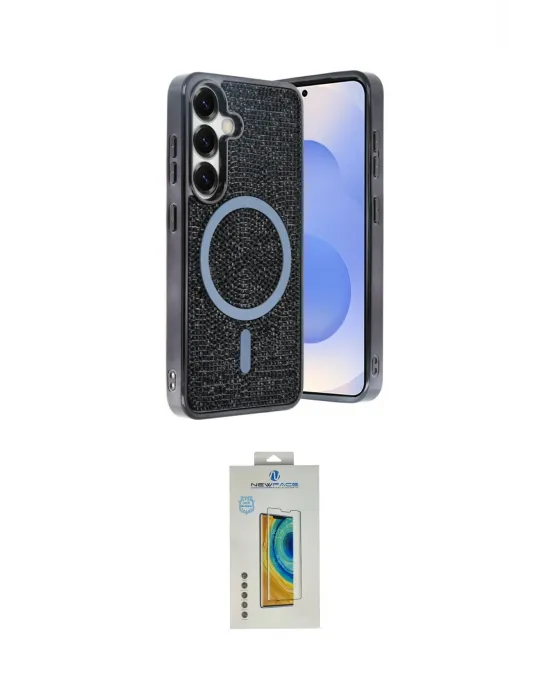 ieg™ Galaxy S24 Kılıf Eksen Çizgi - Siyah Polymer Nano Ekran Koruyucu