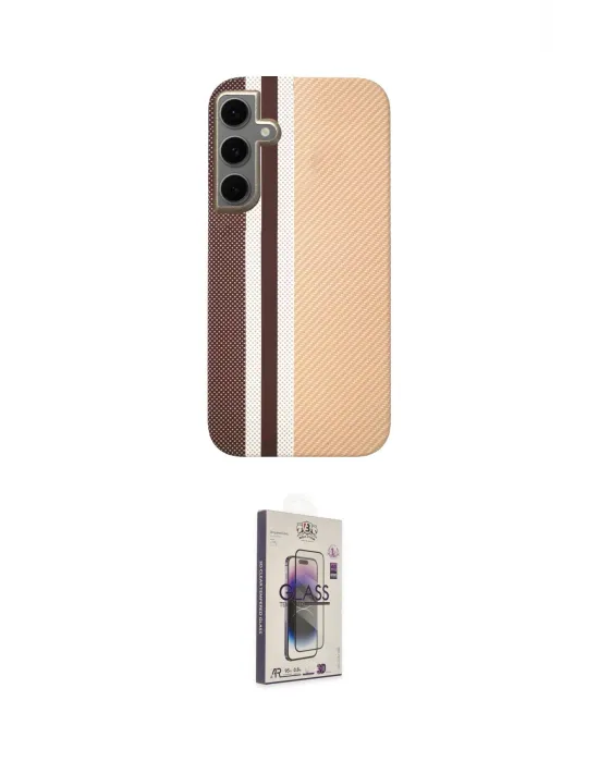 ieg™ Galaxy S24 Kılıf Eksen Prime - Siyah Bilvis 3D Cam Ekran Koruyucu