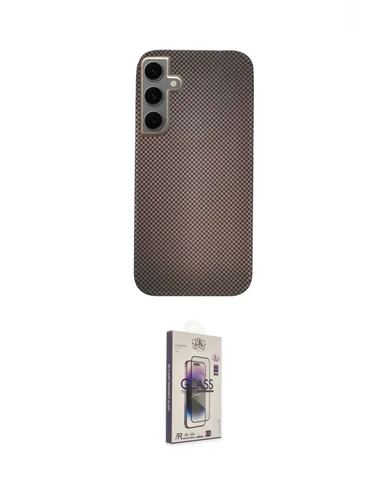ieg™ Galaxy S24 Kılıf Eksen Prime - Siyah Bilvis 3D Cam Ekran Koruyucu