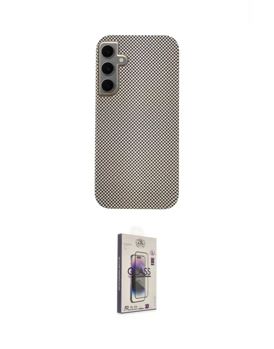 ieg™ Galaxy S24 Kılıf Eksen Prime - Siyah Bilvis 3D Cam Ekran Koruyucu