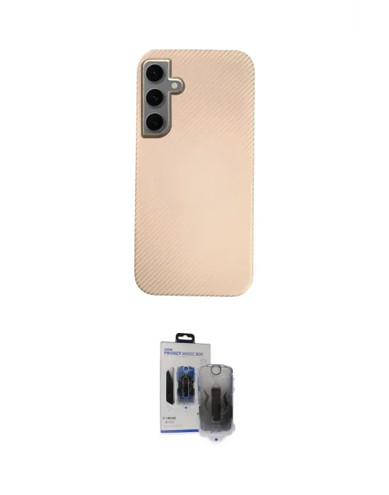 ieg™ Galaxy S24 Kılıf Eksen Prime - Siyah Vanessa Magic Hayalet Cam