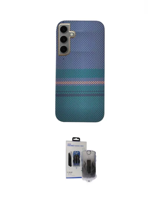 ieg™ Galaxy S24 Kılıf Eksen Prime - Siyah Vanessa Magic Hayalet Cam