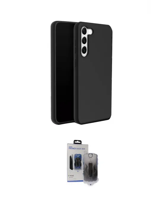 ieg™ Galaxy S24 Kılıf Kozmos Yansıma Özel Seri - Siyah Vanessa Magic Hayalet Cam