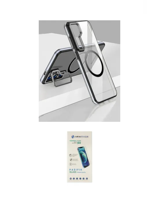 ieg™ Galaxy S24 Kılıf Nova Doku - Şeffaf Pasifik Cam Ekran Koruyucu