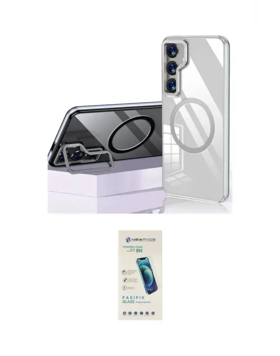 ieg™ Galaxy S24 Kılıf Nova Doku - Şeffaf Pasifik Cam Ekran Koruyucu