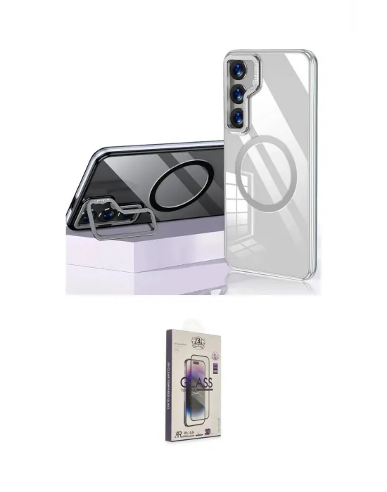 ieg™ Galaxy S24 Kılıf Nova Doku - Siyah Bilvis 3D Cam Ekran Koruyucu