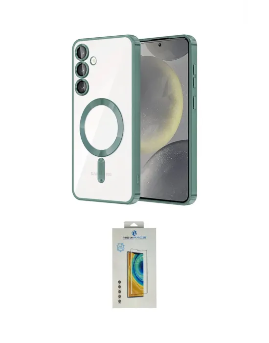 ieg™ Galaxy S24 Kılıf Nova Işık Özel Seri - Siyah Polymer Nano Ekran Koruyucu