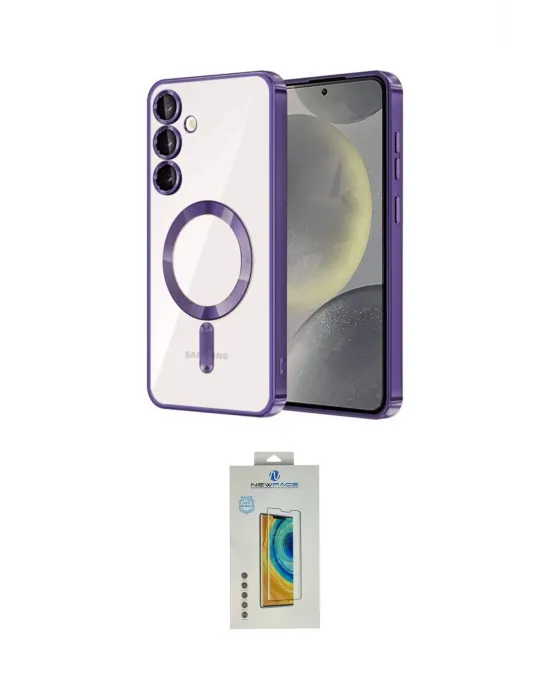 ieg™ Galaxy S24 Kılıf Nova Işık Özel Seri - Siyah Polymer Nano Ekran Koruyucu