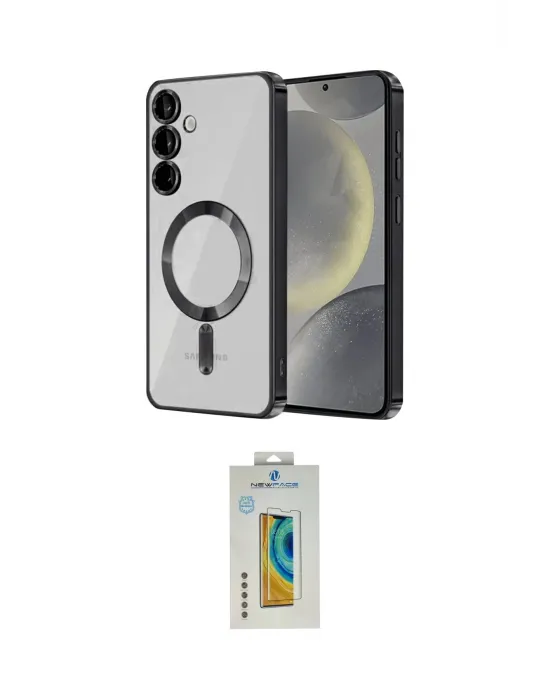 ieg™ Galaxy S24 Kılıf Nova Işık Özel Seri - Siyah Polymer Nano Ekran Koruyucu