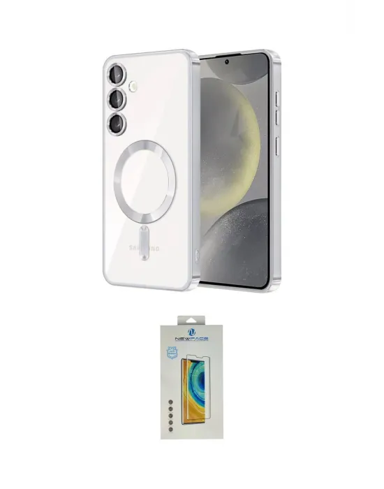 ieg™ Galaxy S24 Kılıf Nova Işık Özel Seri - Siyah Polymer Nano Ekran Koruyucu