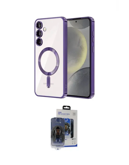 ieg™ Galaxy S24 Kılıf Nova Işık Özel Seri - Siyah Vanessa Magic Cam