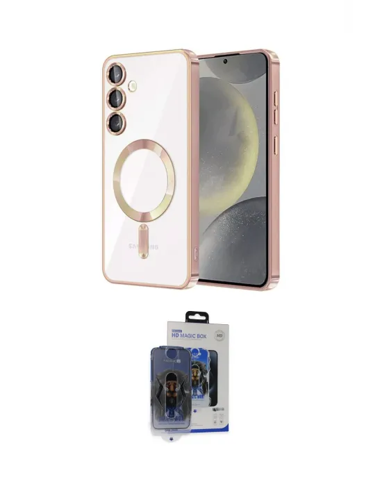 ieg™ Galaxy S24 Kılıf Nova Işık Özel Seri - Siyah Vanessa Magic Cam