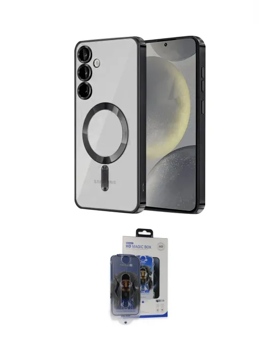 ieg™ Galaxy S24 Kılıf Nova Işık Özel Seri - Siyah Vanessa Magic Cam