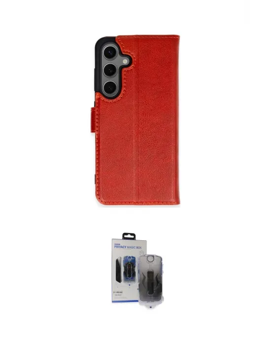 ieg™ Galaxy S24 Kılıf Siluet Işık Serisi - Siyah Vanessa Magic Hayalet Cam