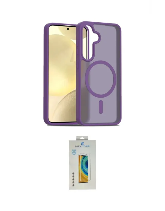 ieg™ Galaxy S24 Kılıf Siluet Minimal Prime - Siyah Polymer Nano Ekran Koruyucu
