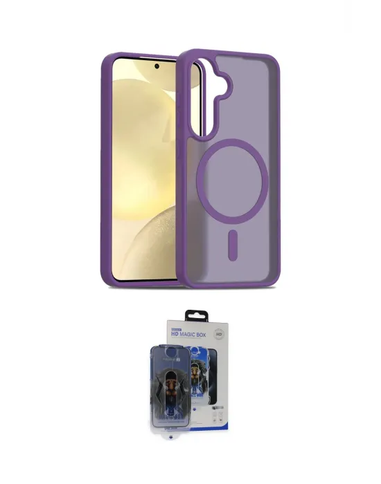 ieg™ Galaxy S24 Kılıf Siluet Minimal Prime - Siyah Vanessa Magic Cam