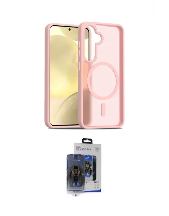 ieg™ Galaxy S24 Kılıf Siluet Minimal Prime - Siyah Vanessa Magic Cam