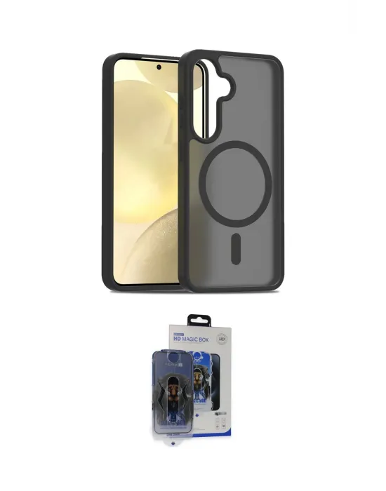 ieg™ Galaxy S24 Kılıf Siluet Minimal Prime - Siyah Vanessa Magic Cam