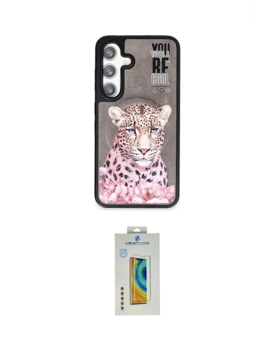 ieg™ Galaxy S24 Kılıf Siluet Modern Özel Seri - Siyah Polymer Nano Ekran Koruyucu