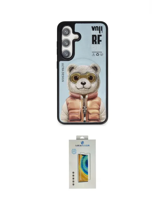 ieg™ Galaxy S24 Kılıf Siluet Modern Özel Seri - Siyah Polymer Nano Ekran Koruyucu